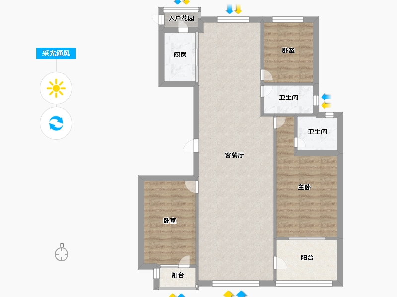 山东省-滨州市-富海观岳-79.99-户型库-采光通风