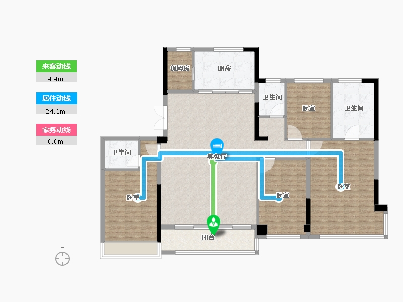 江苏省-徐州市-保利建发天瑞-151.20-户型库-动静线