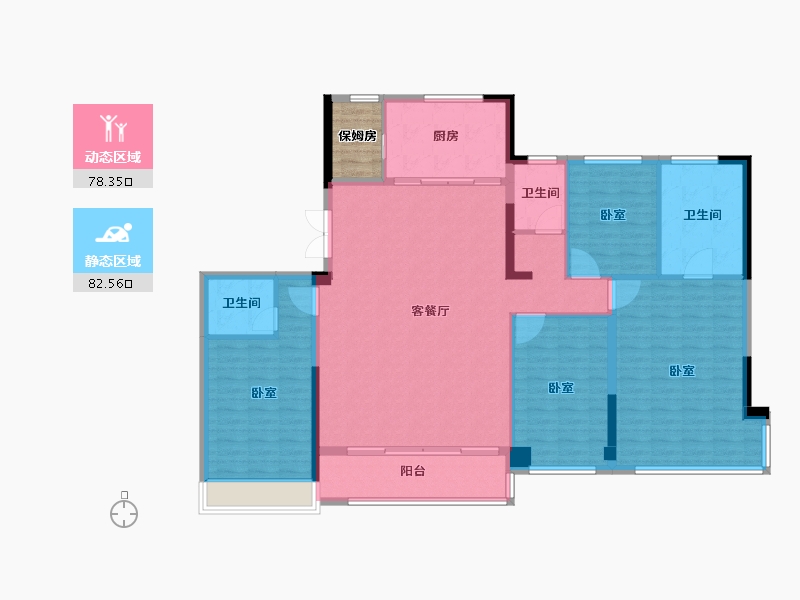 江苏省-徐州市-保利建发天瑞-151.20-户型库-动静分区