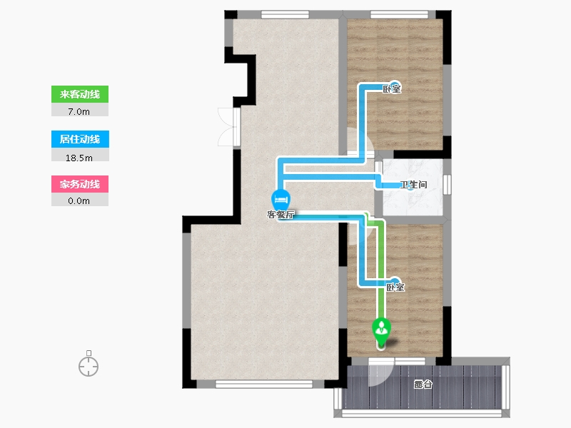 吉林省-延边朝鲜族自治州-水韵阳光二期-77.47-户型库-动静线