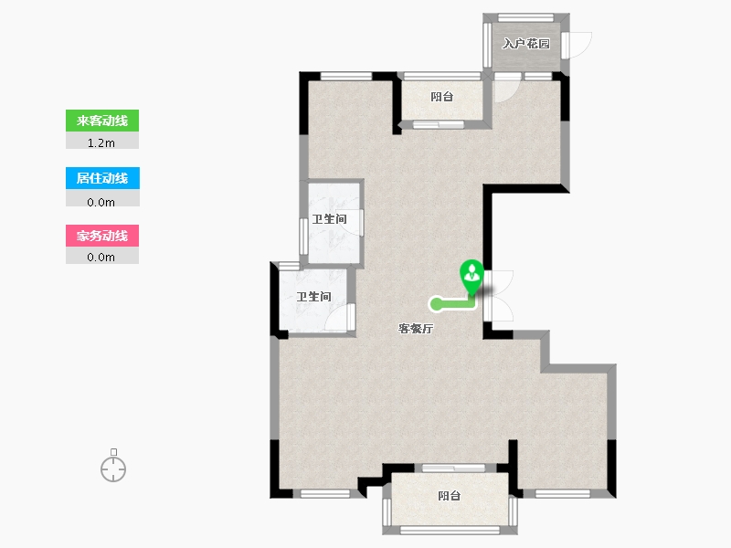 浙江省-嘉兴市-佳源鸿翔东方都市-95.74-户型库-动静线