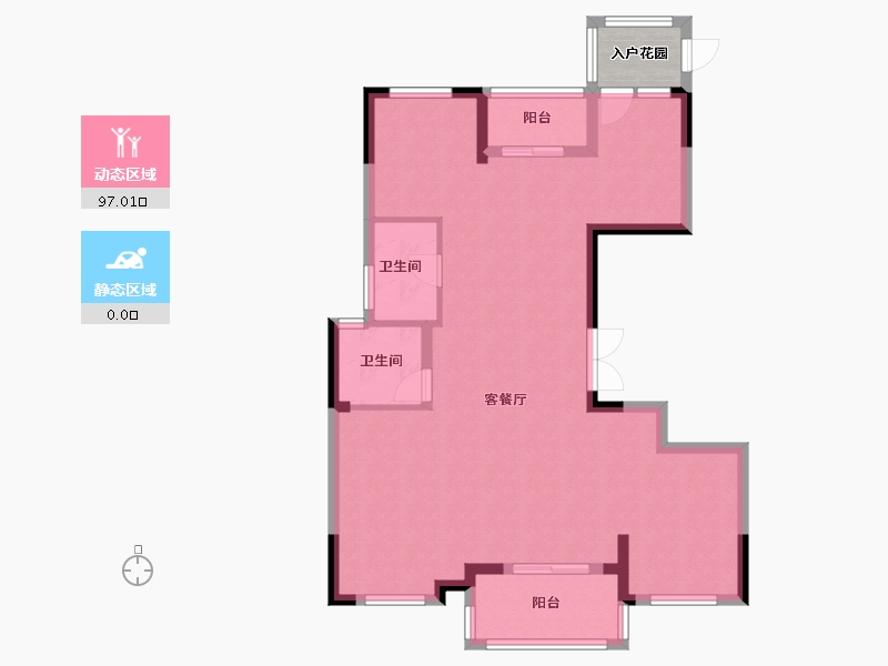 浙江省-嘉兴市-佳源鸿翔东方都市-95.74-户型库-动静分区