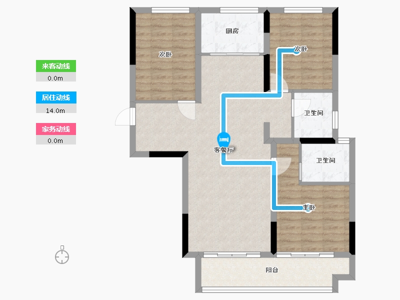 山西省-忻州市-华悦壹号院-99.80-户型库-动静线