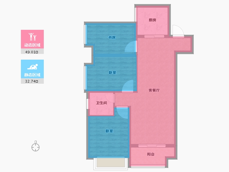 山西省-临汾市-光宇·誉品-72.80-户型库-动静分区