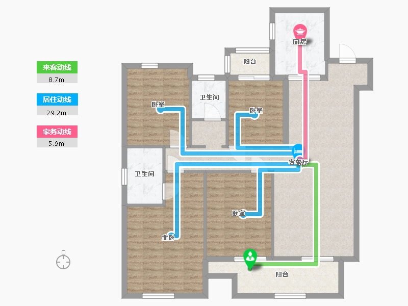 湖北省-武汉市-御璟上城-111.21-户型库-动静线