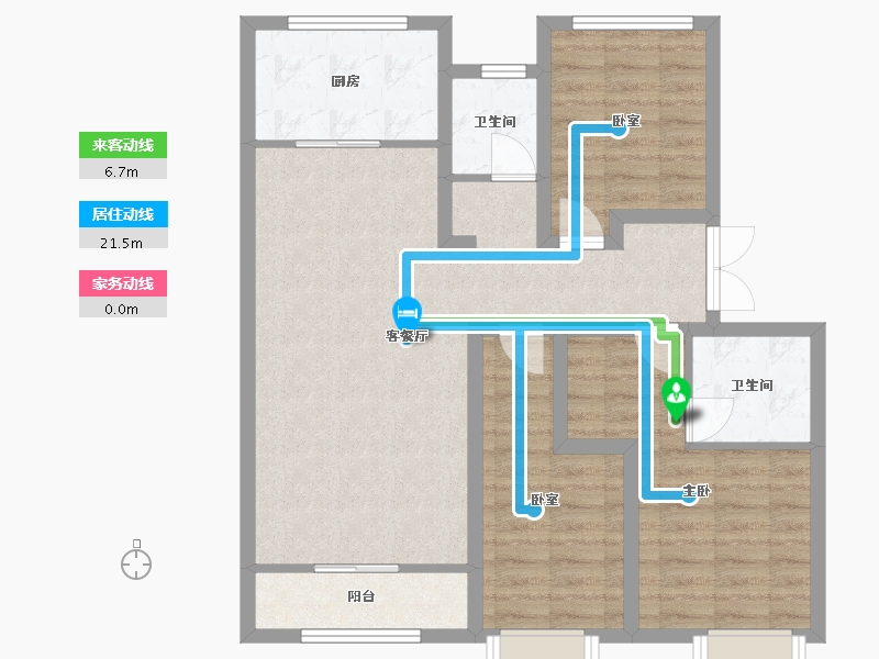 河北省-秦皇岛市-皓顺琨御-104.00-户型库-动静线