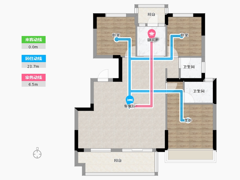 安徽省-滁州市-诚园春风里-95.50-户型库-动静线