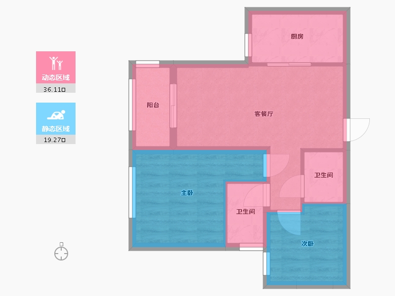 上海-上海市-仁恒海上源-54.00-户型库-动静分区