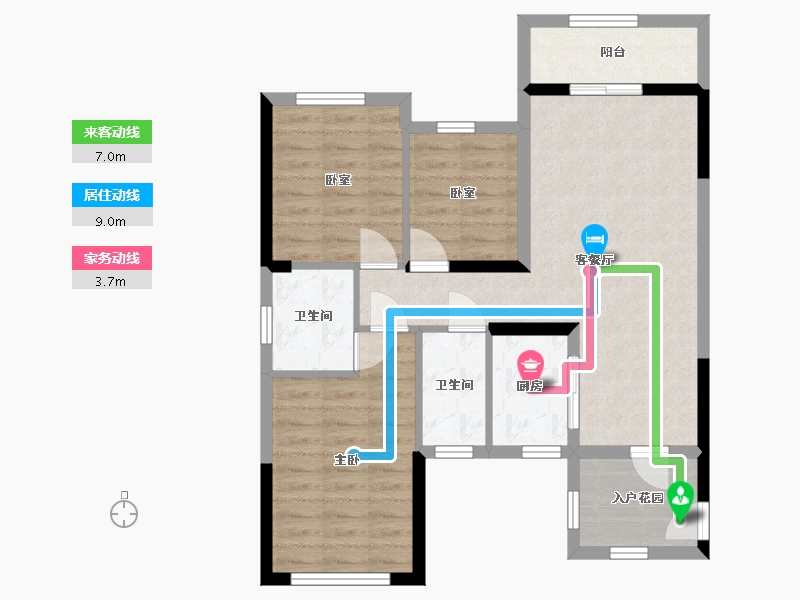 湖南省-怀化市-景东黔阳府-95.60-户型库-动静线