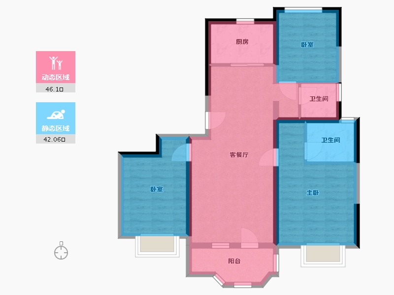 河北省-石家庄市-观唐名邸-94.88-户型库-动静分区