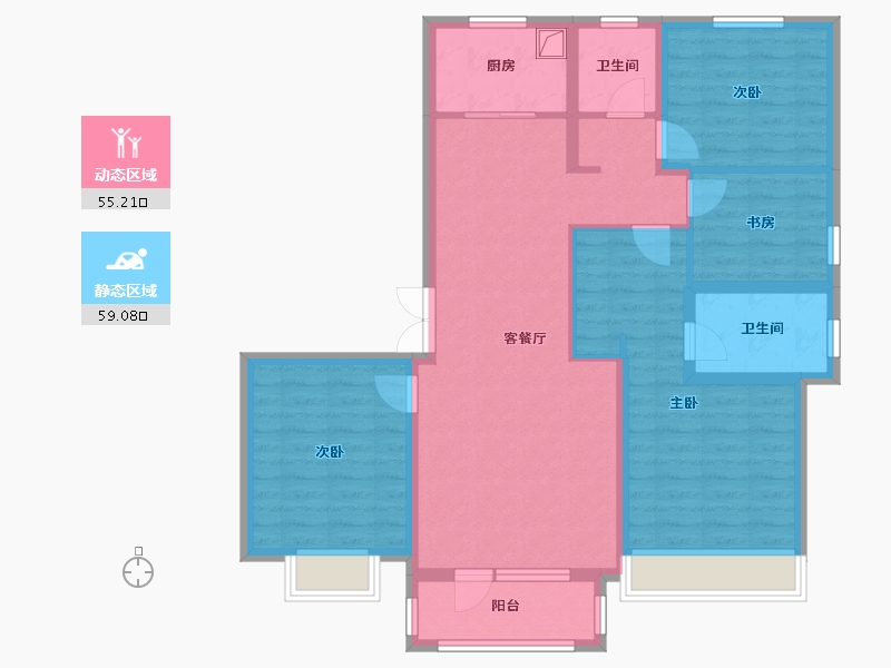 河北省-邯郸市-安联九都漫城-127.00-户型库-动静分区