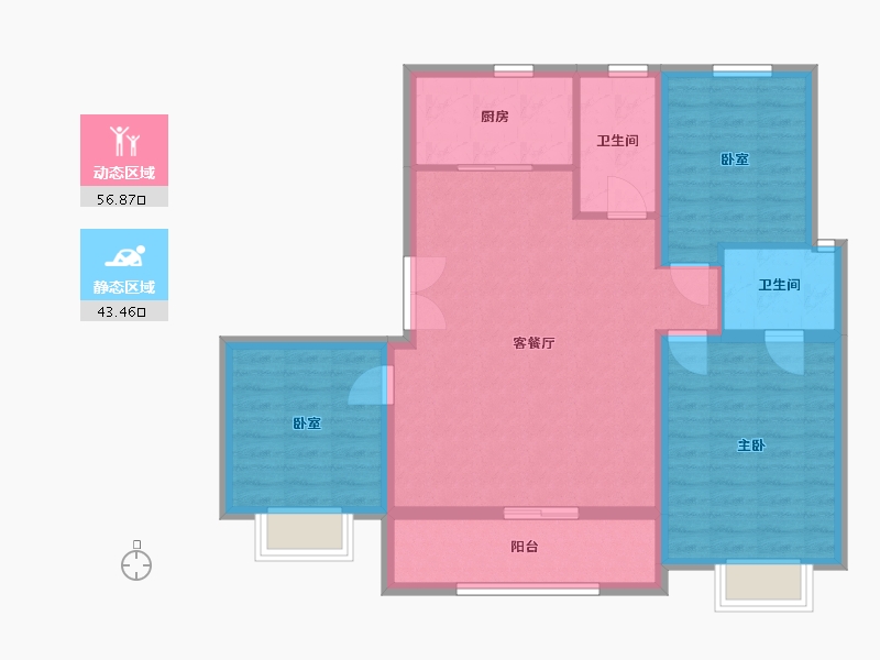 河南省-安阳市-嘉州美景-112.72-户型库-动静分区