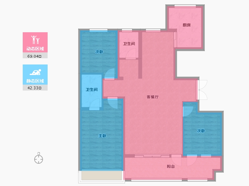 山东省-潍坊市-恒信弥水春风-118.80-户型库-动静分区