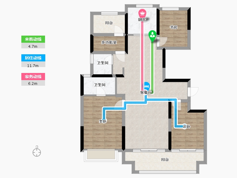 河南省-郑州市-郑轨云麓-99.36-户型库-动静线