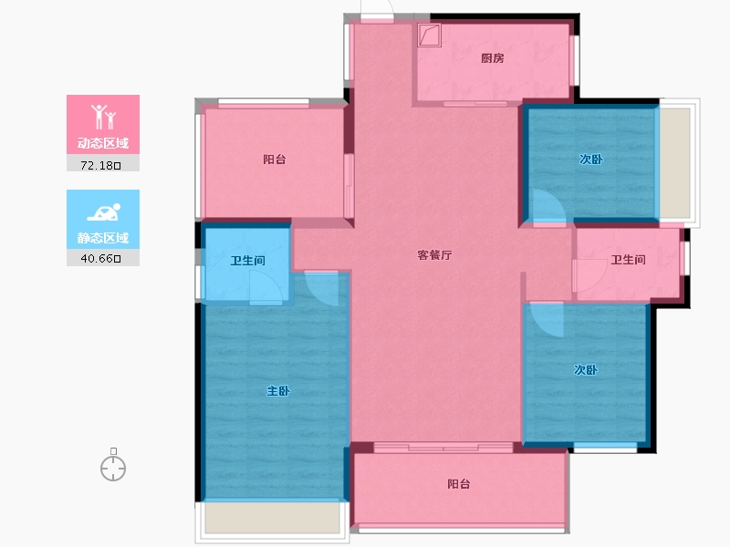 广东省-汕头市-中海悦江府北区-103.20-户型库-动静分区