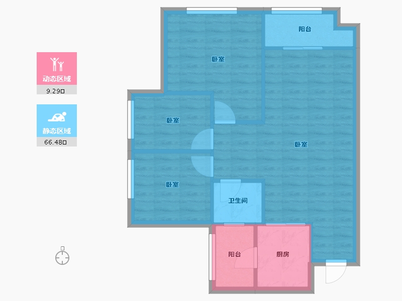 四川省-成都市-锦绣世家-68.80-户型库-动静分区