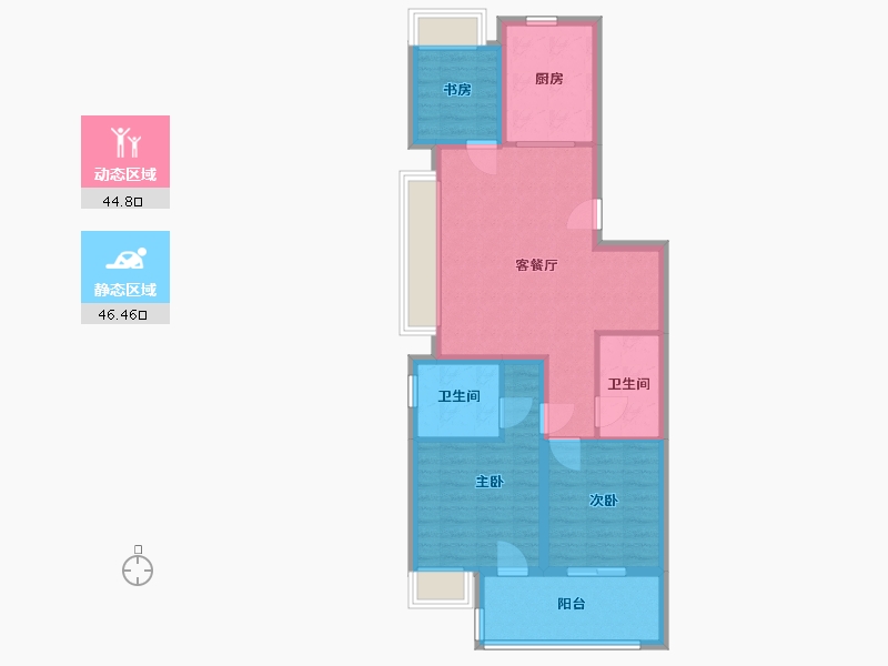 上海-上海市-保利光合上城跃城-81.52-户型库-动静分区