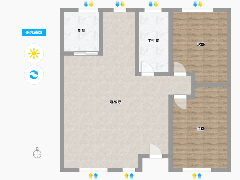 河南省-许昌市-张堂村-168.00-户型库-采光通风