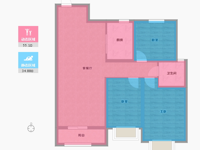 河北省-保定市-渼澜湾-80.00-户型库-动静分区