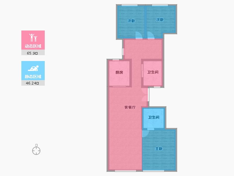 北京-北京市-望坛新苑-112.00-户型库-动静分区