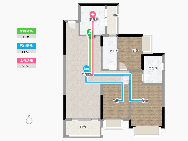 广东省-广州市-广州恒大悦府-84.94-户型库-动静线