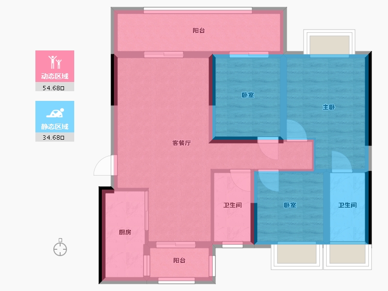 贵州省-铜仁市-宏卓·教育公园-98.32-户型库-动静分区