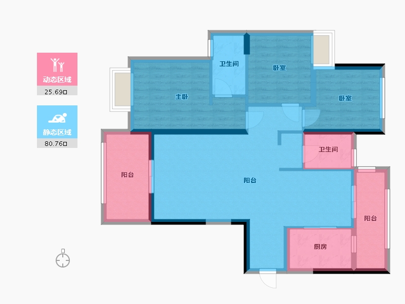 广东省-韶关市-凯德豪庭-101.60-户型库-动静分区