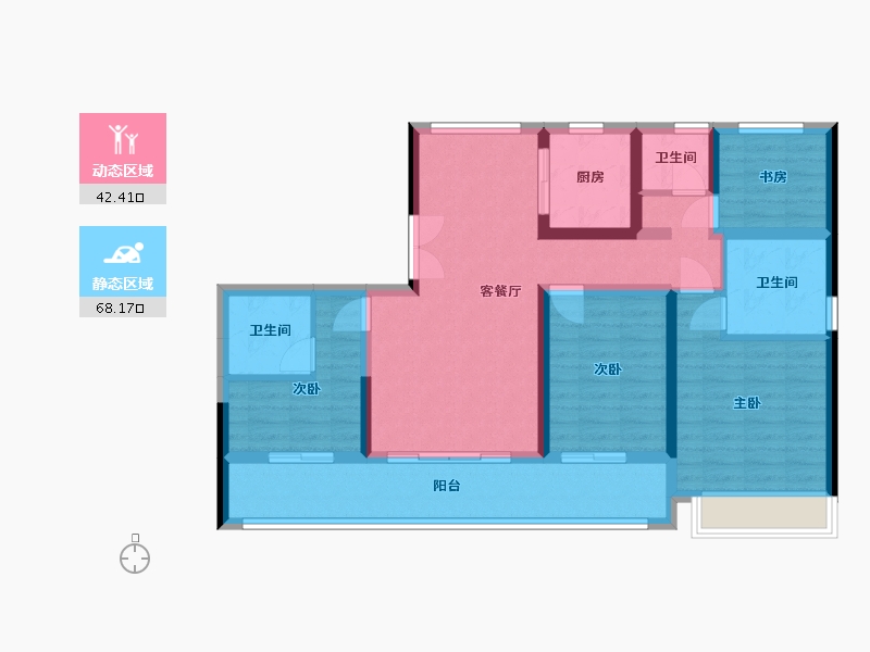 浙江省-台州市-高速·云曜芳华-97.78-户型库-动静分区