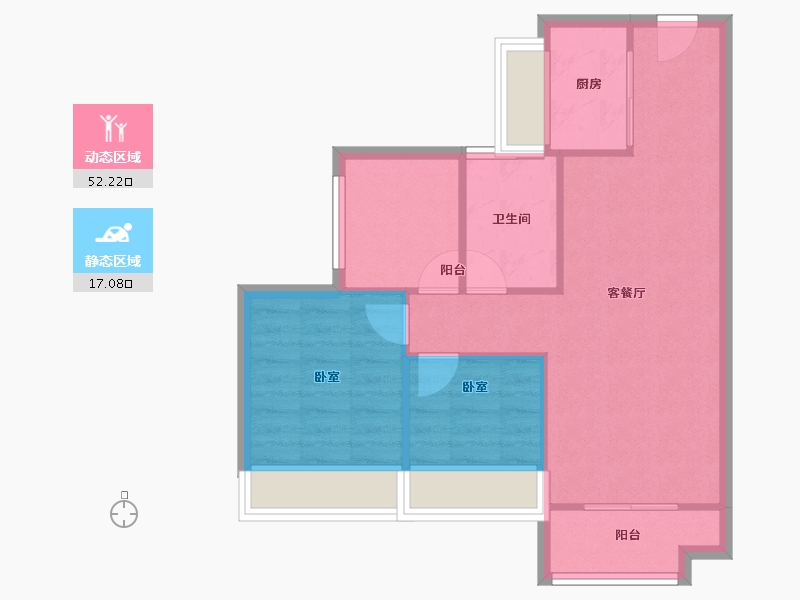 广东省-珠海市-山东健康·家人乐府-62.58-户型库-动静分区