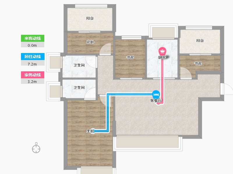 福建省-厦门市-水晶尚苑-86.06-户型库-动静线