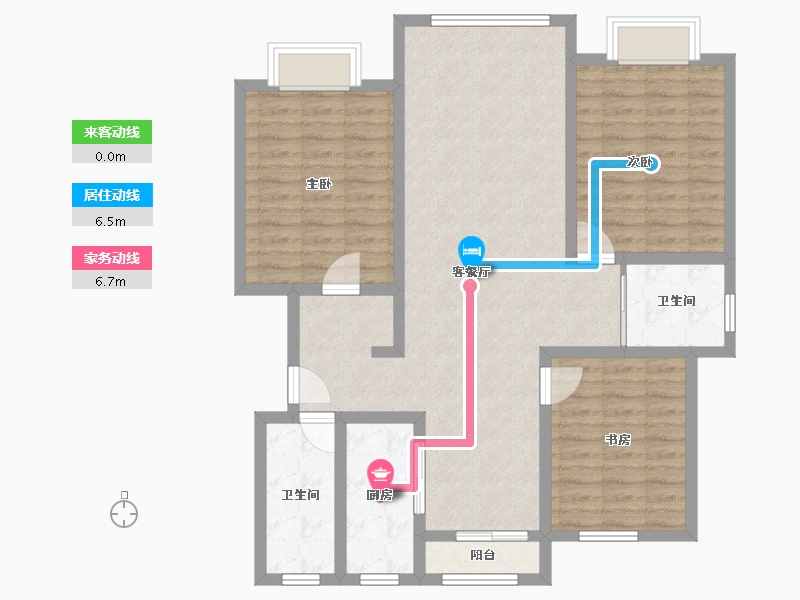 甘肃省-定西市-贵清佳苑-103.20-户型库-动静线