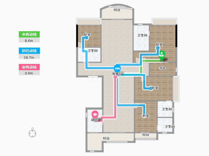 广东省-广州市-星河湾·半岛五號-229.21-户型库-动静线