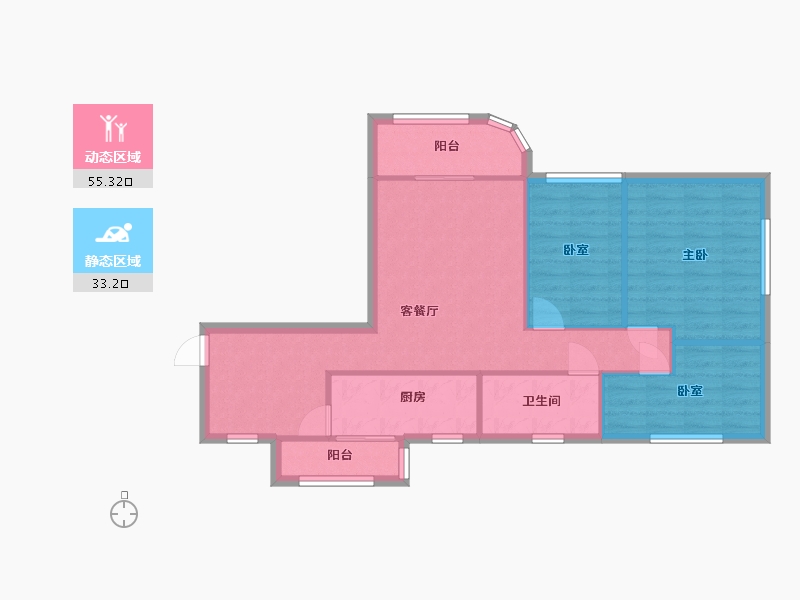 广东省-深圳市-梅林三村-71.20-户型库-动静分区