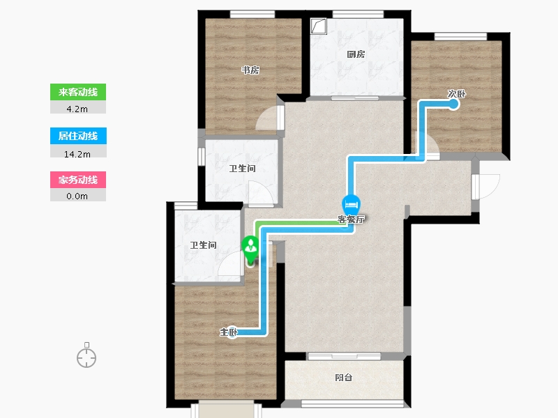 陕西省-西安市-万科悦府-92.00-户型库-动静线