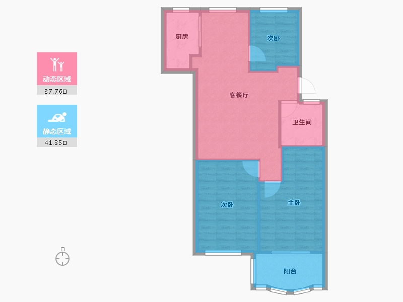 福建省-福州市-顺意园-66.62-户型库-动静分区