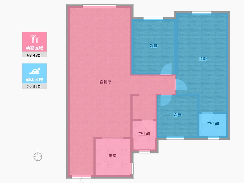 河南省-安阳市-嘉洲上悦-109.47-户型库-动静分区