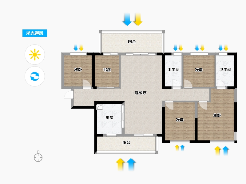 广西壮族自治区-玉林市-江语城-99.20-户型库-采光通风