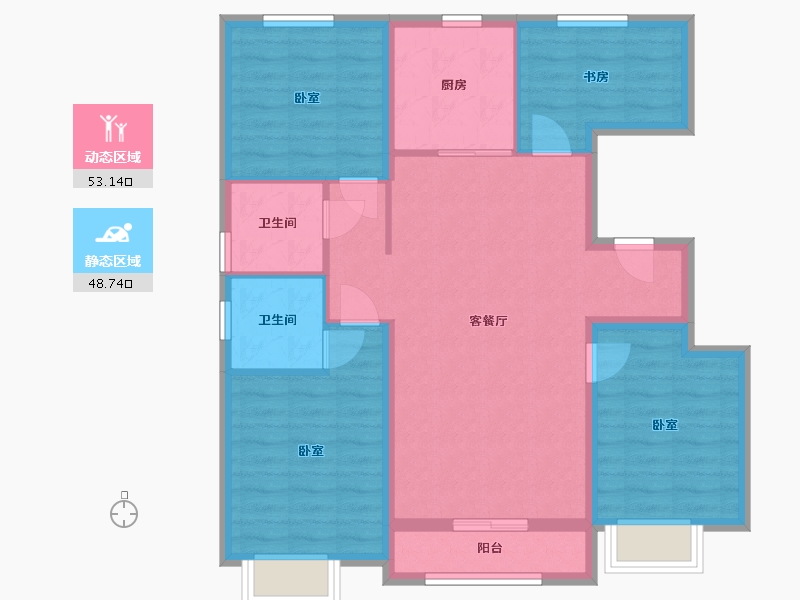 河北省-保定市-云海世家-117.60-户型库-动静分区