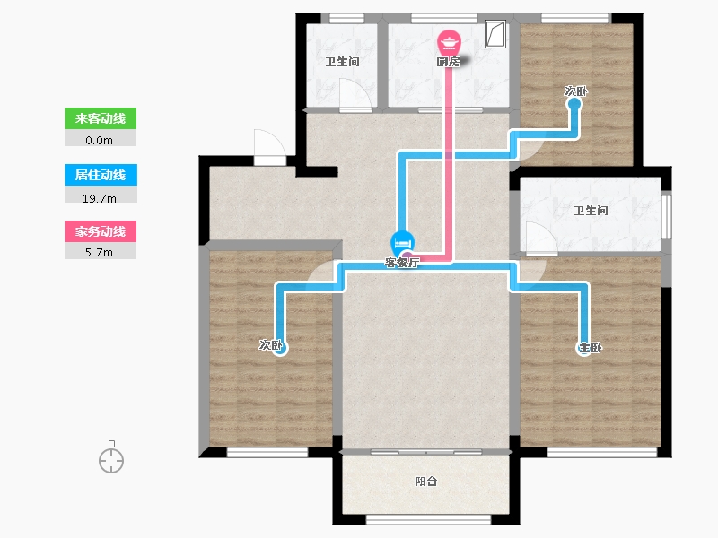 河北省-保定市-七里佳苑-105.60-户型库-动静线