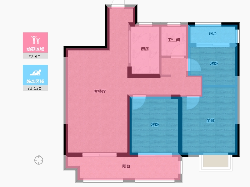 江西省-上饶市-汇仁阳光花园-76.00-户型库-动静分区