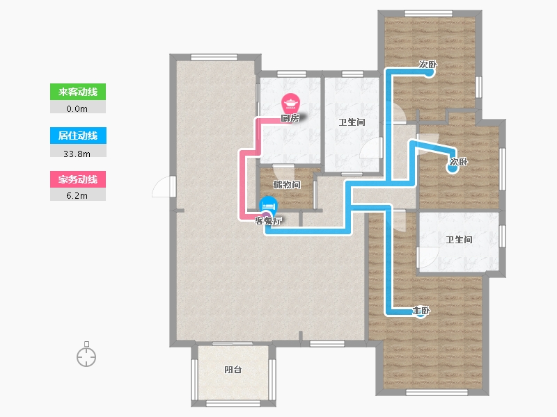 浙江省-杭州市-万科良渚文化村白鹭郡-149.00-户型库-动静线