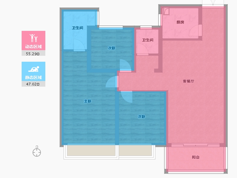 河南省-驻马店市-深宇百盛园-91.20-户型库-动静分区