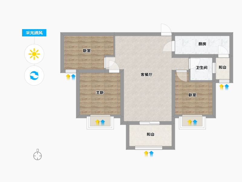 四川省-广元市-上城-86.00-户型库-采光通风