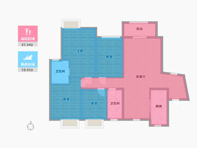 广东省-东莞市-嘉华星际湾-128.00-户型库-动静分区