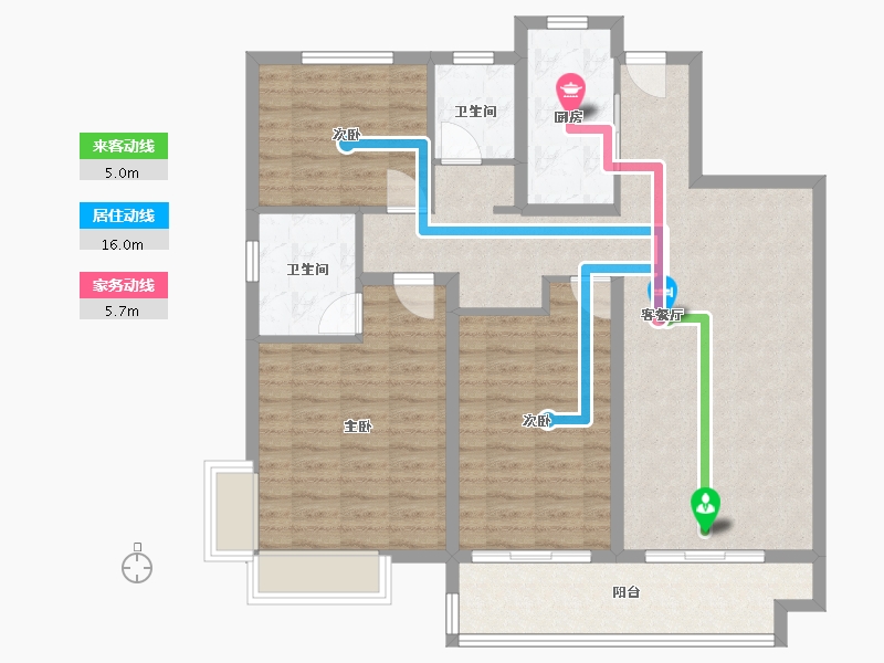 山东省-济宁市-阳光城市华府-108.57-户型库-动静线