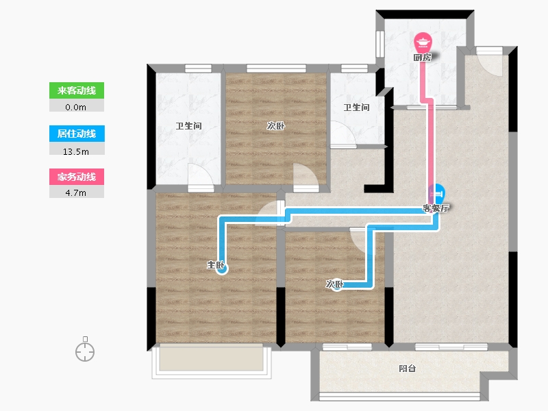 河南省-许昌市-阳光城文澜公园-95.31-户型库-动静线