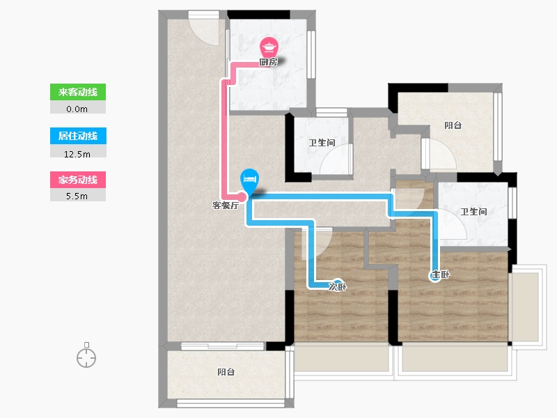 广东省-佛山市-爱情力高-74.20-户型库-动静线