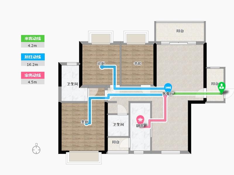 广西壮族自治区-南宁市-大板一区-96.00-户型库-动静线