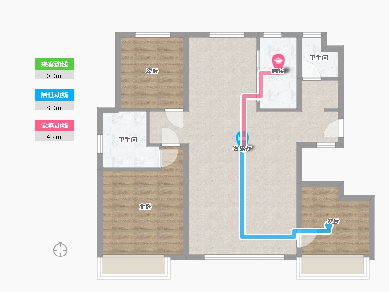 河北省-唐山市-京唐时光-102.40-户型库-动静线