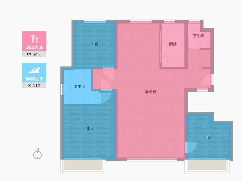 河北省-唐山市-京唐时光-102.40-户型库-动静分区